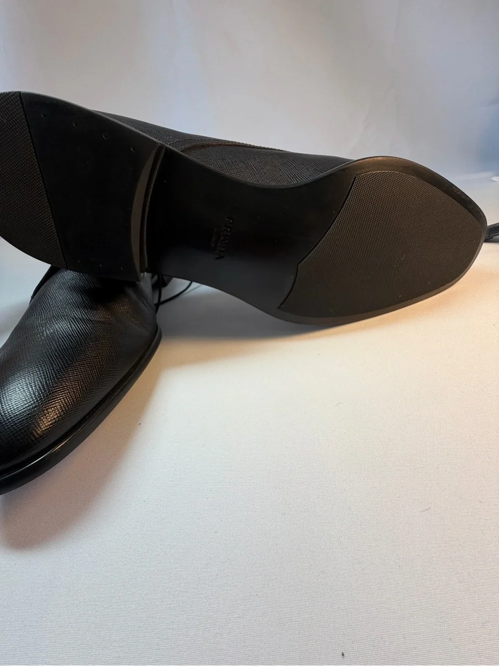 PRADA SAFFIANO LEATHER DERBY 2EC030 Men’s lace up shoe 10.5